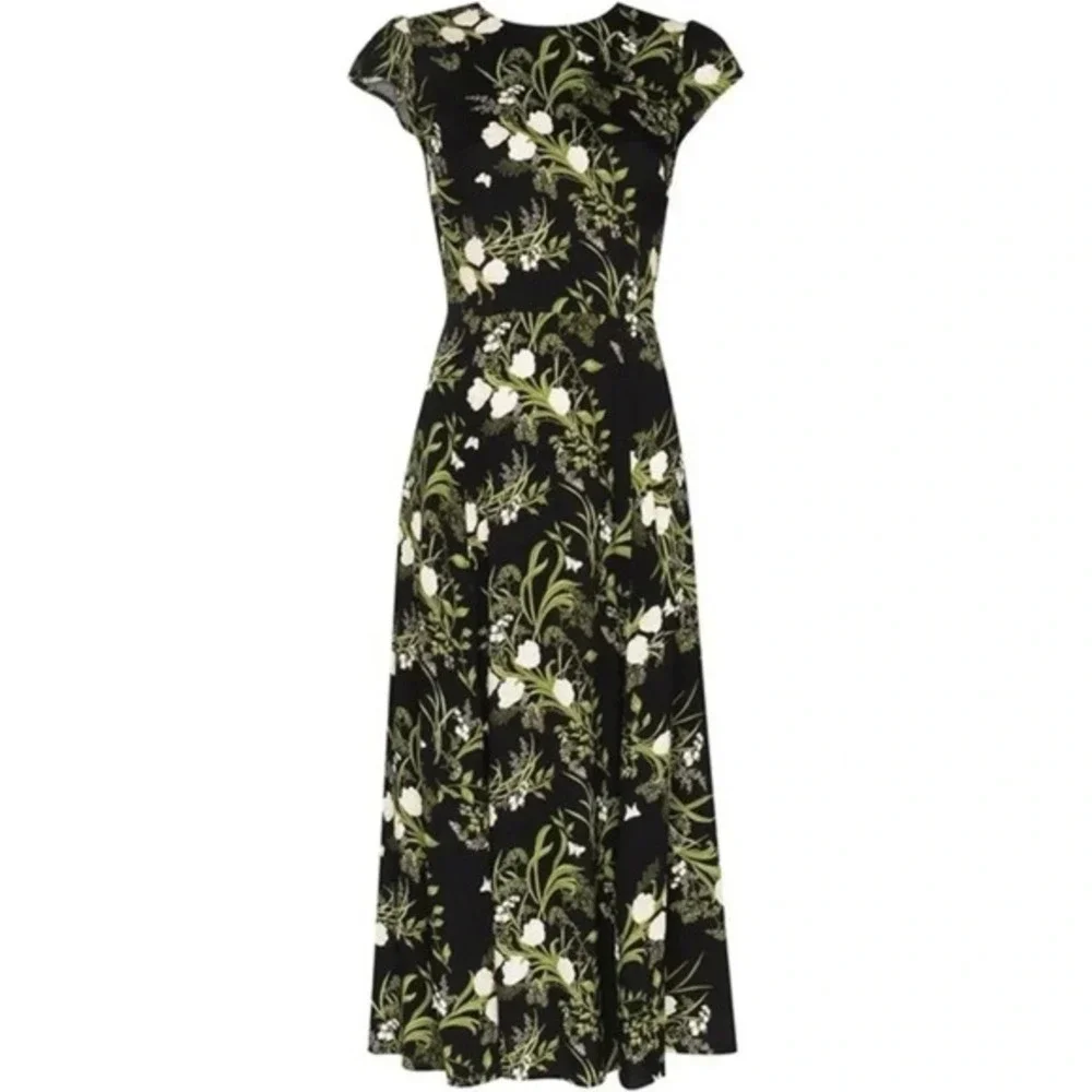 Reformation Gavin Midi in Anastasia Dress Size 0 B1602 - Picture 1 of 7